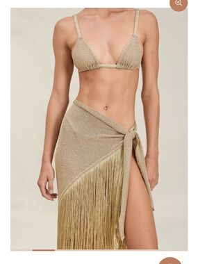 DEVON WINDSOR Gold Paxton Coverup Sarong NWT in XS/S